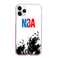 Чехол для iPhone 11 Pro Max матовый Basketball краски