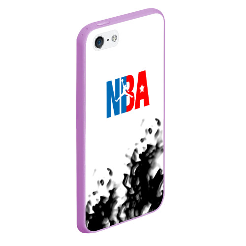 Чехол для iPhone 5/5S матовый Basketball краски, цвет сиреневый - фото 3