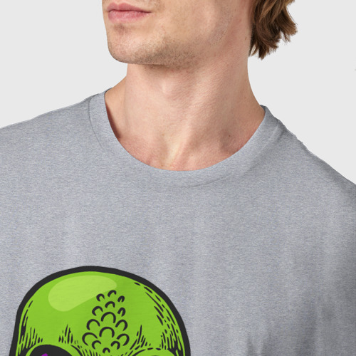 Мужская футболка хлопок Ребёнок пришельца, цвет меланж - фото 6