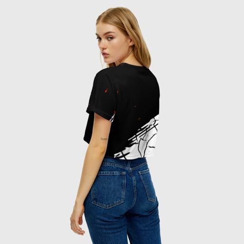 Женская футболка Crop-top 3D Linkin park abstraction rock, цвет 3D печать - фото 5