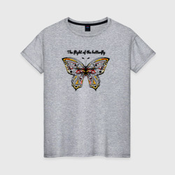 The flight of the butterfly – Женская футболка хлопок с принтом купить со скидкой в -20%