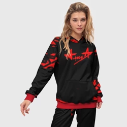 Женский костюм с толстовкой 3D Алиса группа краски - фото 2