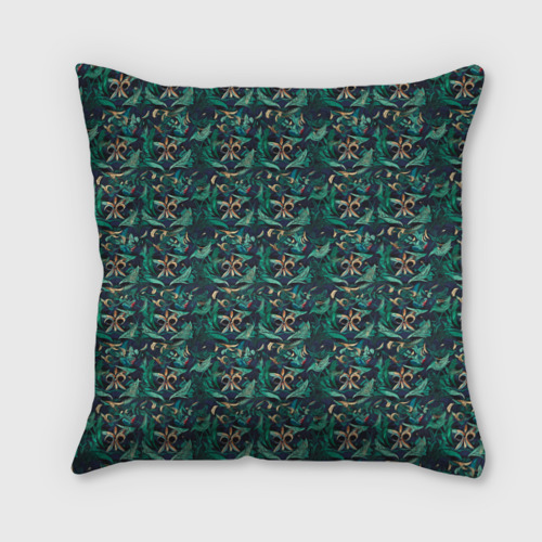 Подушка 3D Luxury green abstract pattern