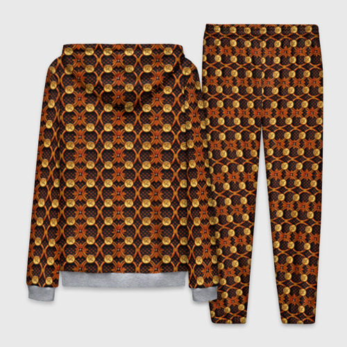 Мужской 3D костюм с принтом Luxury abstract  geometry pattern, вид сзади #1