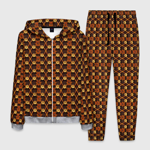 Мужской 3D костюм с принтом Luxury abstract  geometry pattern, вид спереди #2