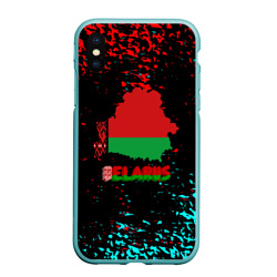 Чехол для iPhone XS Max матовый Belarus страна краски 