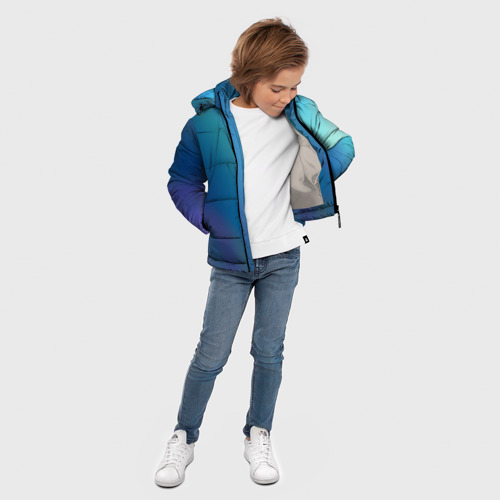 Зимняя куртка для мальчиков 3D с принтом Легкая голография, вид сбоку #3