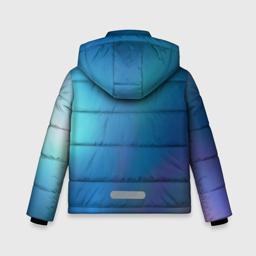 Зимняя куртка для мальчиков 3D с принтом Легкая голография, вид сзади #1