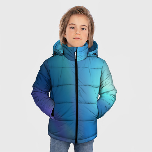Зимняя куртка для мальчиков 3D с принтом Легкая голография, фото на моделе #1