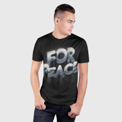 Мужская футболка 3D Slim Голосую за мир - фото 2