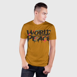 Мужская футболка 3D Slim За мир в мире - фото 2
