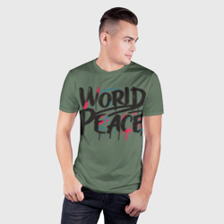 Мужская футболка 3D Slim Дизайн за мир - фото 2