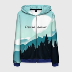 Мужская толстовка 3D на молнии Горный Алтай пейзаж