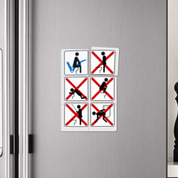 Плакат с принтом Прикольные правила поведения в туалете для любого человека, вид спереди №4. Цвет основы: белый
