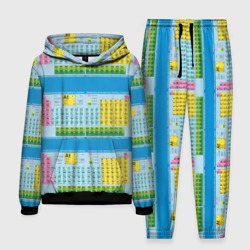 Мужской костюм с толстовкой 3D Узор из таблицы Менделеева