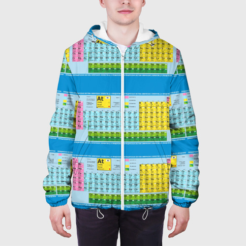 Мужская куртка 3D Узор из таблицы Менделеева, цвет 3D печать - фото 4
