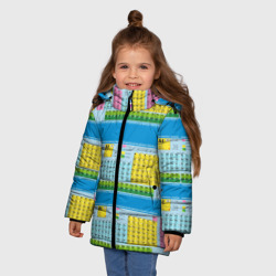 Зимняя куртка для девочек 3D Узор из таблицы Менделеева - фото 2