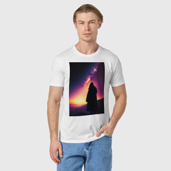 Мужская футболка хлопок Млечный путь и путник - фото 2