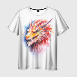 Портрет рычащего дракона – Мужская футболка 3D с принтом купить со скидкой в -26%