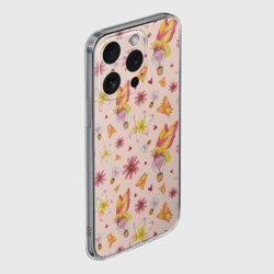 Чехол для iPhone 15 Pro Max силиконовый с защитой камеры Влюблённые мотыльки  - фото 2