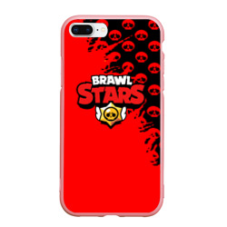 Чехол для iPhone 7Plus/8 Plus матовый Brawl stars logo game pattern