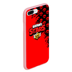 Чехол для iPhone 7Plus/8 Plus матовый Brawl stars logo game pattern - фото 2