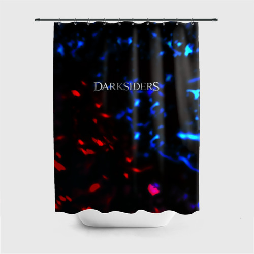 Штора 3D для ванной Darksiders space logo