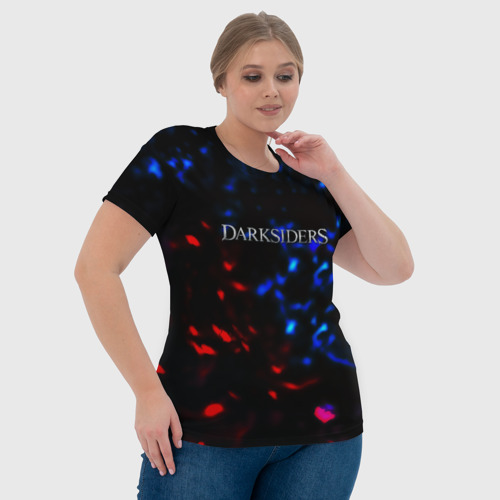 Женская футболка 3D Darksiders space logo, цвет 3D печать - фото 6