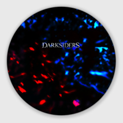 Круглый коврик для мышки Darksiders space logo