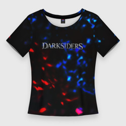 Женская футболка 3D Slim Darksiders space logo