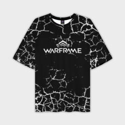 Мужская футболка oversize 3D Warframe трещины краски