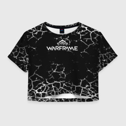 Женская футболка Crop-top 3D Warframe трещины краски