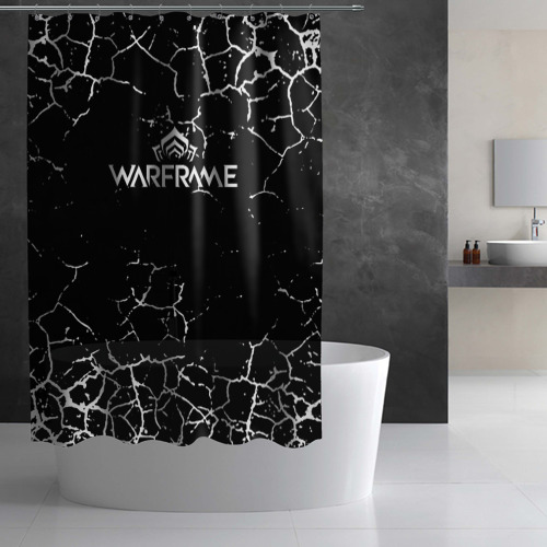 Штора 3D для ванной Warframe трещины краски - фото 3