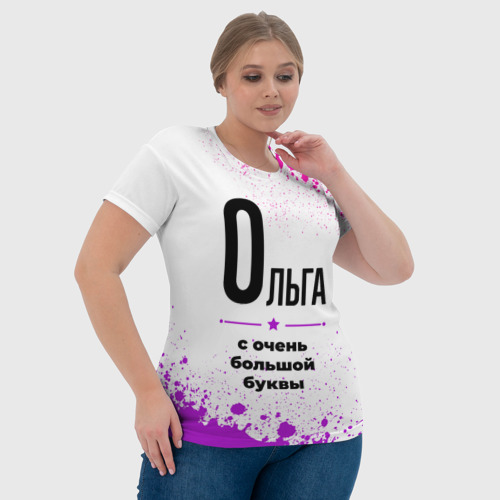 Женская футболка 3D с принтом Ольга ну с очень большой буквы, фото #4