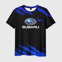Мужская футболка 3D Subaru текстура авто