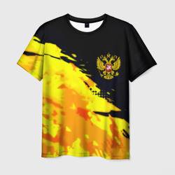Мужская футболка 3D Имперский герб россии краски
