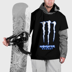 Накидка на куртку 3D Monster energy голубой 