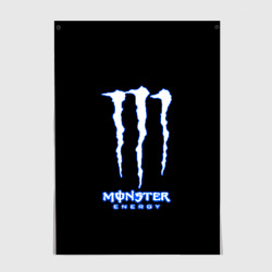 Постер Monster energy голубой 