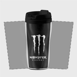 Термокружка-непроливайка Monster energy белое лого - фото 2