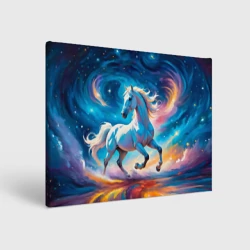Холст прямоугольный Космический скакун