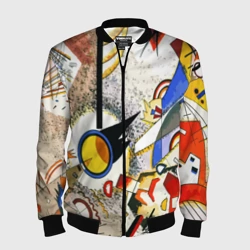 Мужской бомбер 3D Кандинский картина - шумная акварель