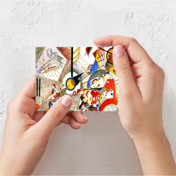 Поздравительная открытка Кандинский картина - шумная акварель - фото 2
