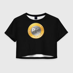 Женская футболка Crop-top 3D BTC money