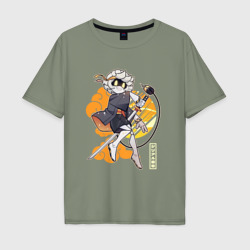 Мужская футболка хлопок Oversize Japanese Serial Designation N