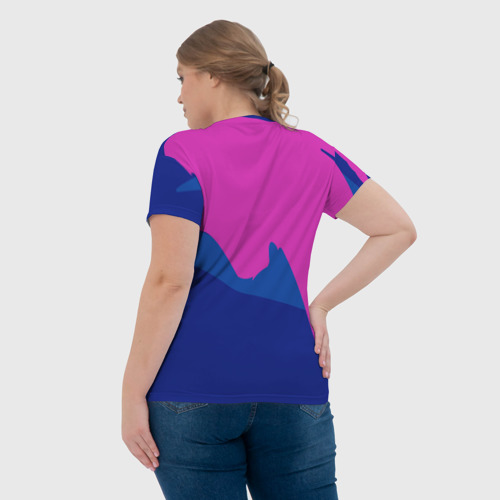 Женская футболка 3D Волк в стиле поп-арт, цвет 3D печать - фото 7