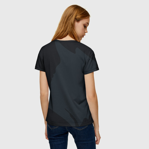 Женская футболка 3D Волчий  свирепый оскал, цвет 3D печать - фото 4