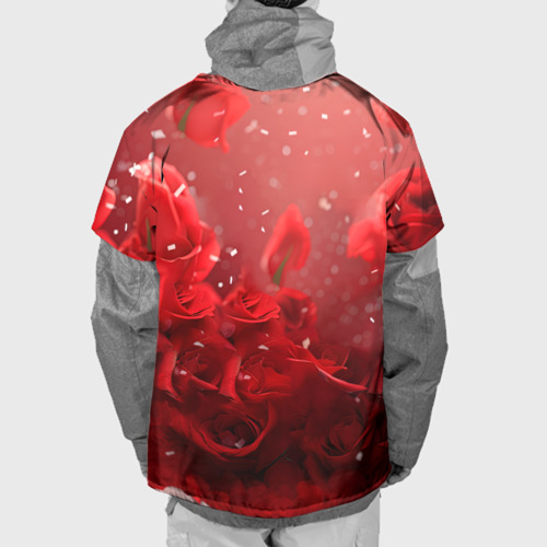Накидка на куртку 3D Совушка в розах, цвет 3D печать - фото 2