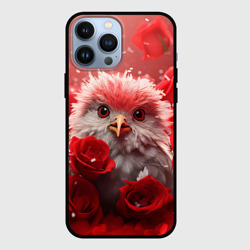 Совушка в розах – Чехол для iPhone 13 Pro Max с принтом купить
