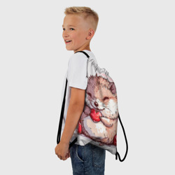 Рюкзак-мешок 3D Влюбленный ёжик  с сердечком - фото 2