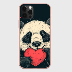 Влюбленная панда обнимает сердечко – Чехол для iPhone 12 Pro Max с принтом купить